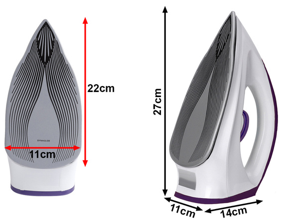 Fier de călcat cu abur de călătorie cu talpă ceramică 1200w dynaglide