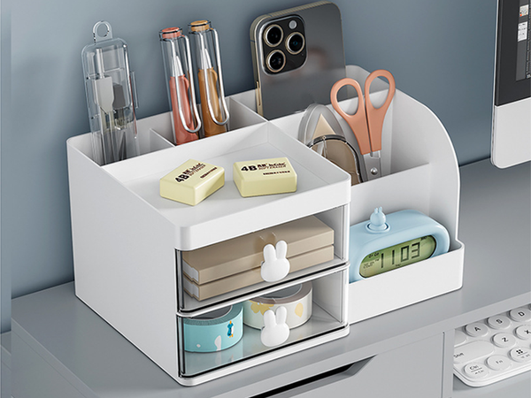 Desk organiser tray shelves for cosmetics small items drawers cabinet