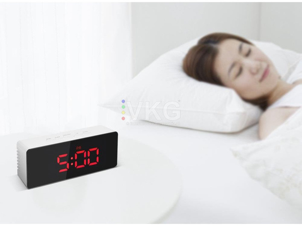 Led alarm clock led timer led mirror alarm date 4in1