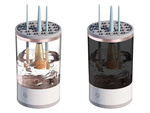 Washing stand for cleaning, washing and drying brushes and cosmetic sponges usb