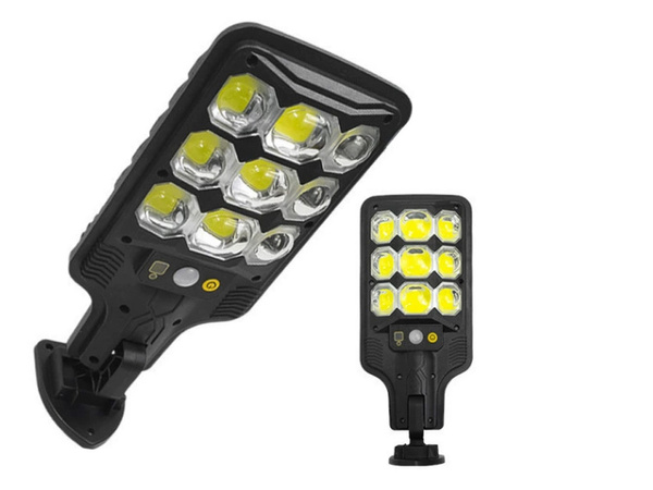 Lampa solarna zewnętrzna cob uliczna z czujnikiem ruchu i zmierzchu + pilot