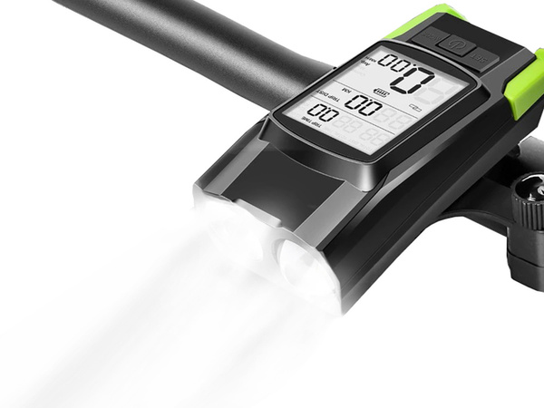 Predné zadné vedené bicyklové svietidlo bezdrôtový pult hlasný klaksón 3v1