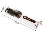 Hair straightening brush 2in1 electric cordless
