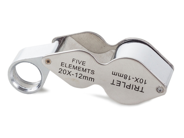 Folding pocket magnifier 10x 20x steel