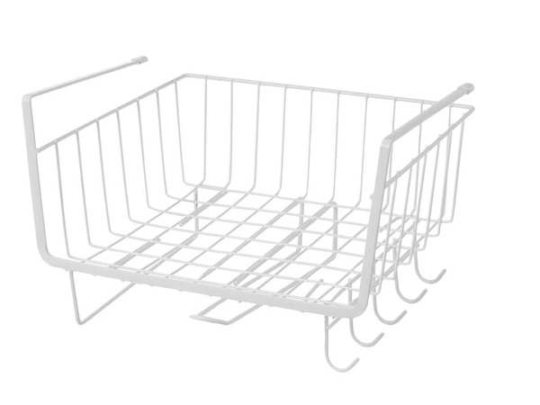 Kovový koš pod horní skříňkou 5 háčků držák papíru