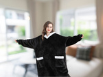 Warm sweatshirt blanket large oversize thick soft hooded dressing gown long xxl