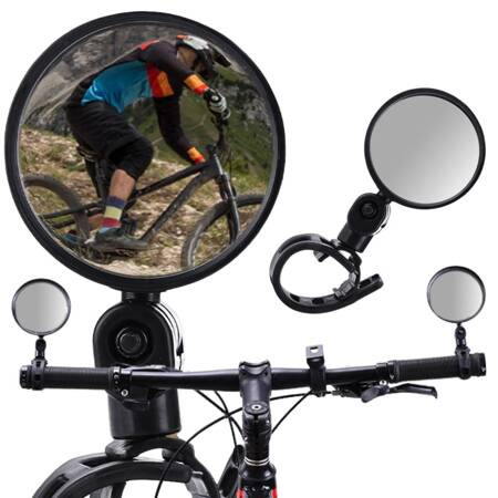 Handlebar mirror for bicycle handlebars convex retro 360