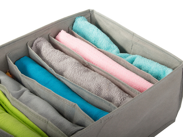 Underwear organiser bras for wardrobe drawer 7 compartments bin