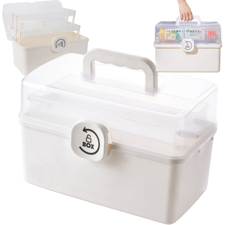 Medicamente organizator container cutie medicament cabinet mare cutie cu fermoar