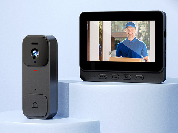 Vídeoportafono vídeo portafono inalámbrico vídeo para puertillo de puerta visor nocturno