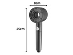 Shower head with 5 modes and replaceable filter, water-saving stop function