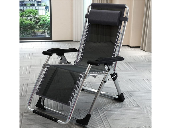 Garden lounger beach folding cushion gravity gravity reinforced