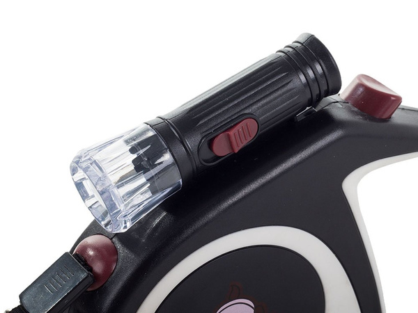 Smycz dla psa automatyczna blokada latarka 5m 15kg