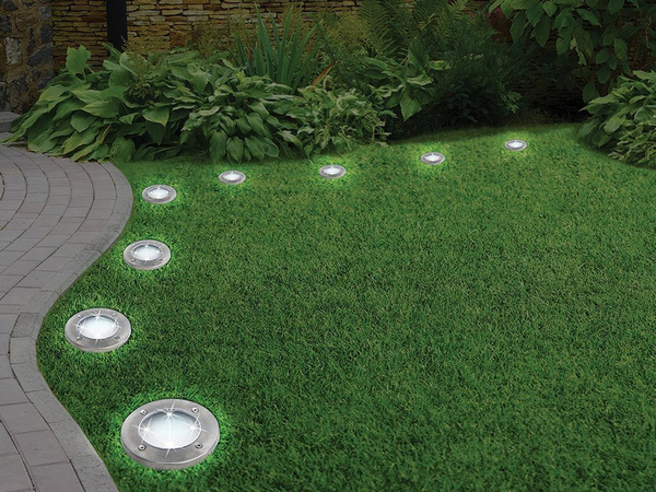 Solar-scheiben-gartenleuchten zweilicht-sensor 4st.