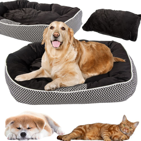Cama para perro suave confortable mullida cama de felpa con cojín