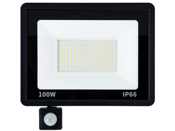 Галогенный прожектор led 100w 6000k с датчиком перехода от сумерек к рассвету ip66