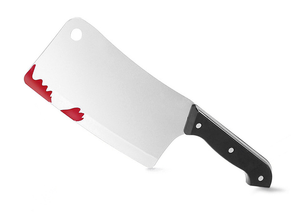 Bloody cleaver for murderer killer psychopath costume halloween knife
