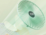 Stolní ventilátor bezdrátový usb tichý dobíjecí 3 režimy