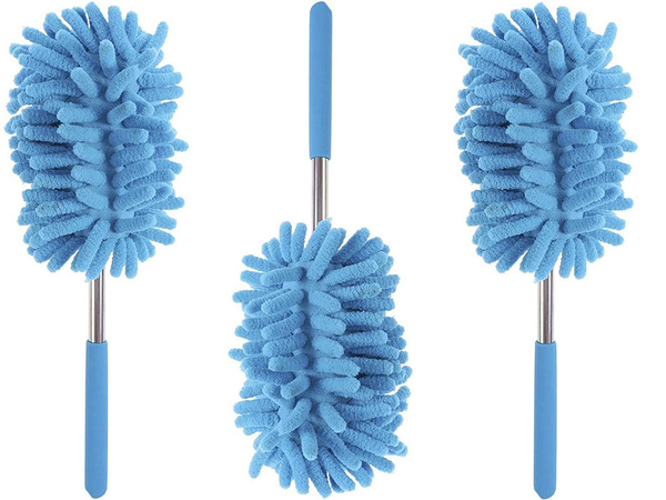 Balai brosse télescopique long pliant microfibre