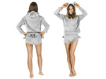Warm women's pyjamas two-piece with hood soft plush short l