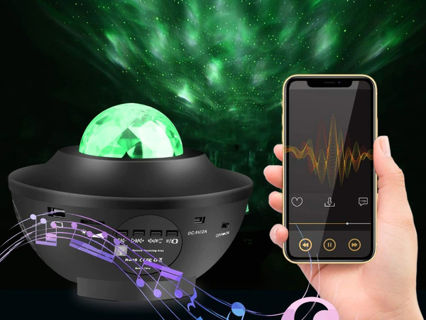 Projektor gwiazd lampka nocna led rgb + pilot