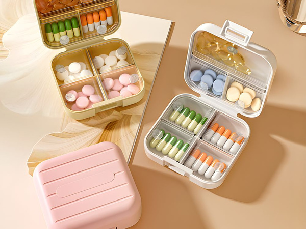 Medikamentenbehälter tablettenorganiser kapseln 7 fächer reisebox