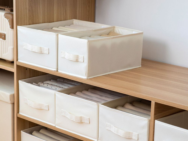 Clothes organiser underwear trousers drawer wardrobe socks white