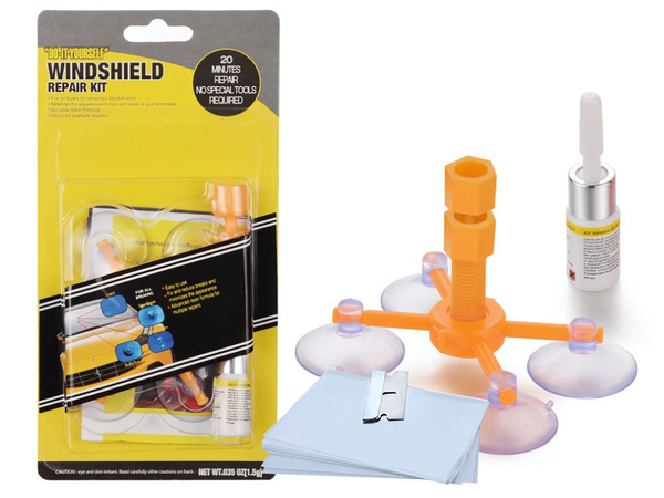 Kit de réparation de pare-brise, colle pour verre fissuré et craquelé