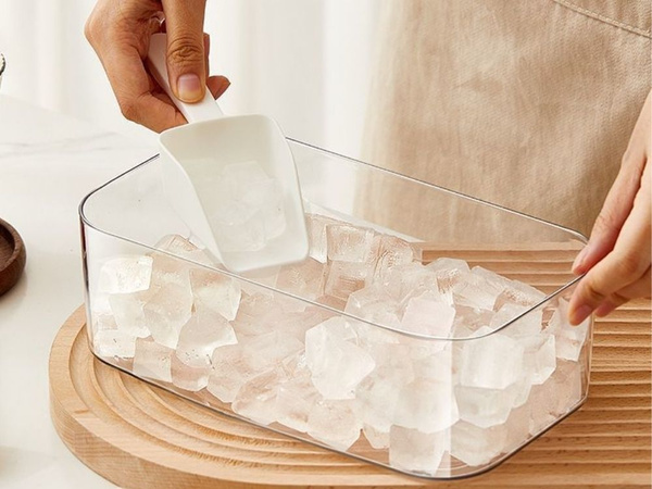 Máquina para hacer cubitos de hielo, 50 cubitos, con recipiente, botones y espátula