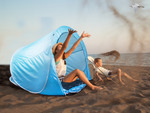 Beach tent large lockable pop-up self-folding with uv cover