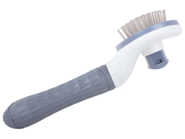 Self-cleaning hair brush for dogs cats