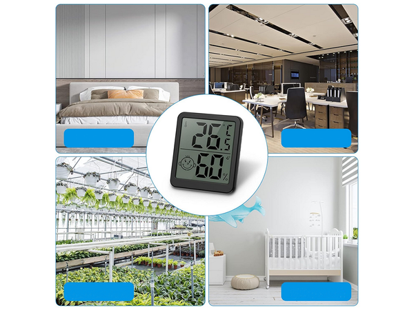 Digitalni termometer mini vremenska postaja soba higrometer baterija magnet