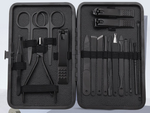 Zestaw do paznokci przybornik manicure pedicure etui cążki 18 elementów