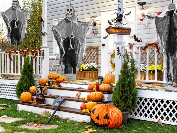 Halloween dekoratsioon rippuv dekoratsioon kummitus skelett surmakall 80 cm