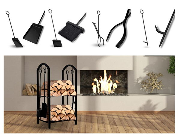 Rejilla para leña accesorios para leña accesorios barredora de póquer