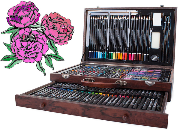 Art set for painting case wood 143
