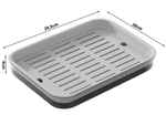 Two-layer kitchen tray drining rack for dishes vegetables fruit plastic