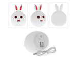 Luz nocturna led infantil rabbit touch rgb