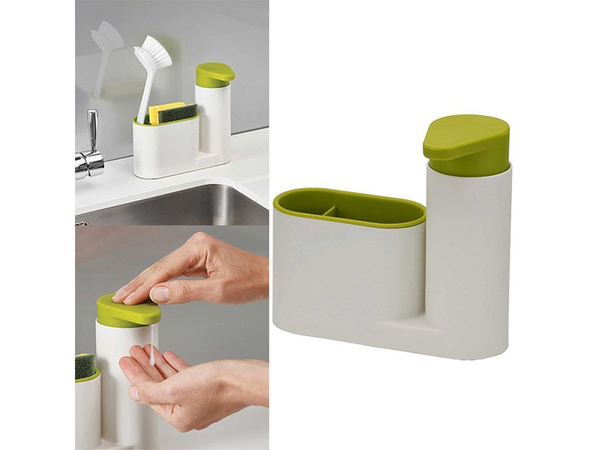 Distributeur de cuisine organisateur savon liquide éponge