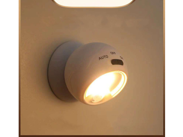 Lampa lampka led cob 360 na baterie magnes bezprzewodowa czujnik ruchu noc
