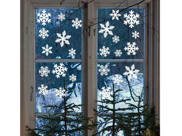 Vianočné nálepky na okná vianočné stromčeky