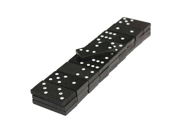 Wooden dominoes game in a box 28 pieces