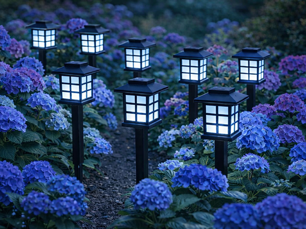 SOLAR LIGHTS 6 PCS GARDEN LED TWILIGHT SENSOR SPIKE TERRACE BALCONY