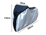 Cubredepósito impermeable para bicicleta 200x110 cm sólido