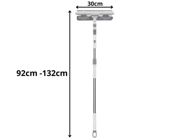 Fensterreiniger für böden, drehbarer mikrofaser-wischer 2 in 1, teleskopisch