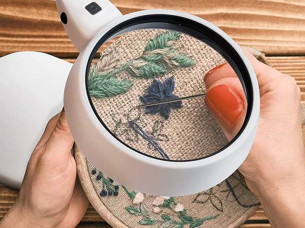 Magnifying glass cosmetic led lamp