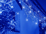 Fények fény függöny karácsonyi füzér dekoráció 300 led hideg ip44