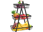 Raft de bucătărie loft bucătărie organizator trei etaje stand cu coș