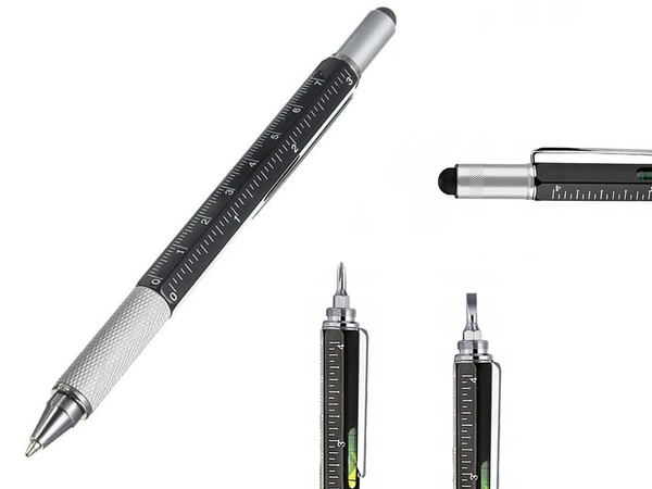 Multifunktionsstift schraubendreher multitool 6in1 wasserwaage clip