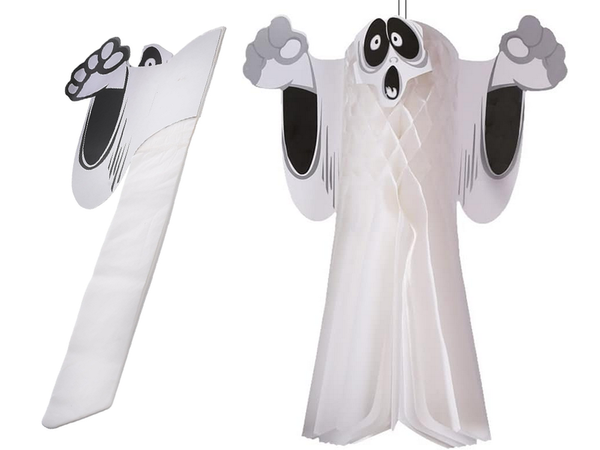 Gespenst papieranhänger halloween gespenst 3d gefaltetes papier dekoration